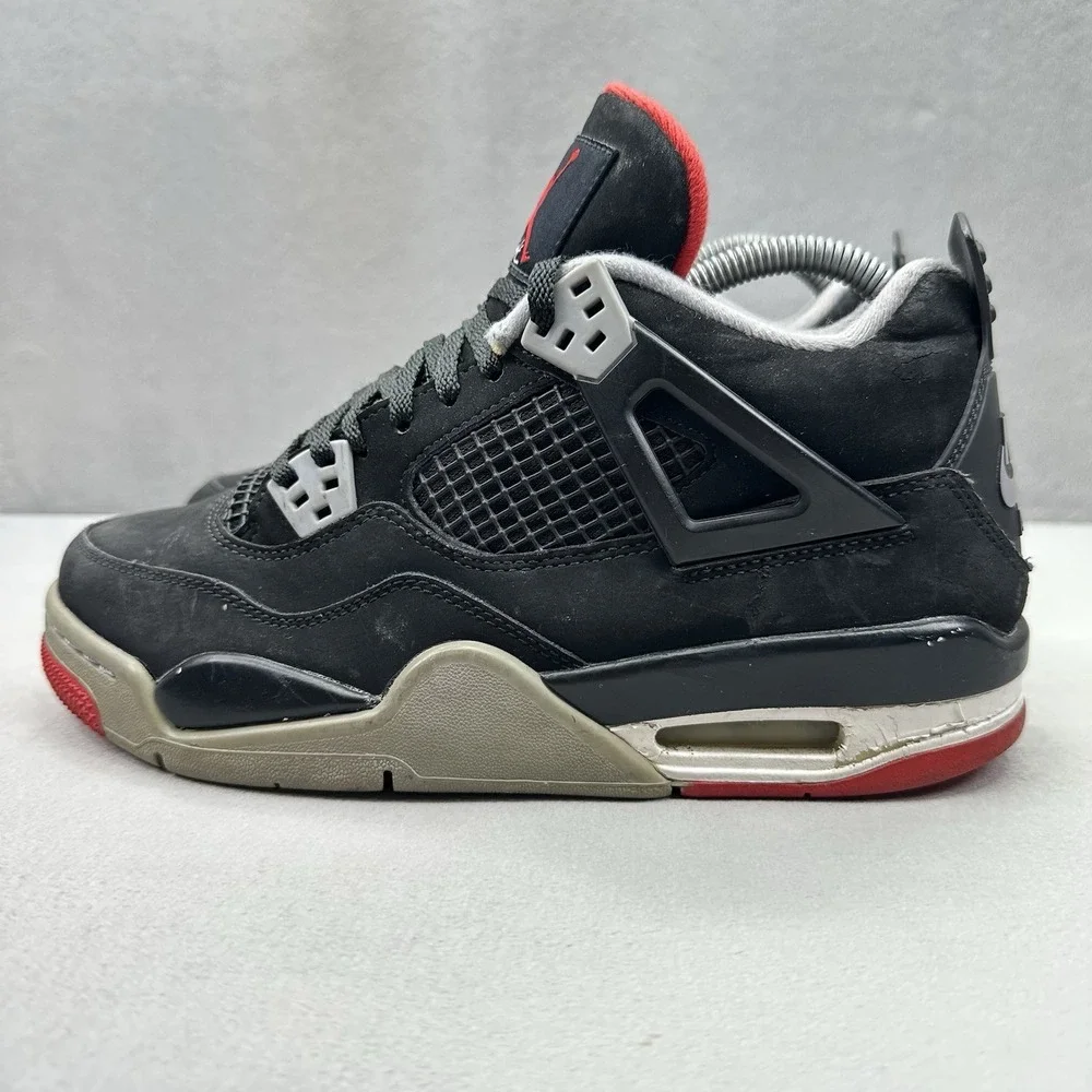 Size 6.5Y / Womens 8 Nike Air Jordan 4 Retro Bred GS Shoes Black Red 408452-060